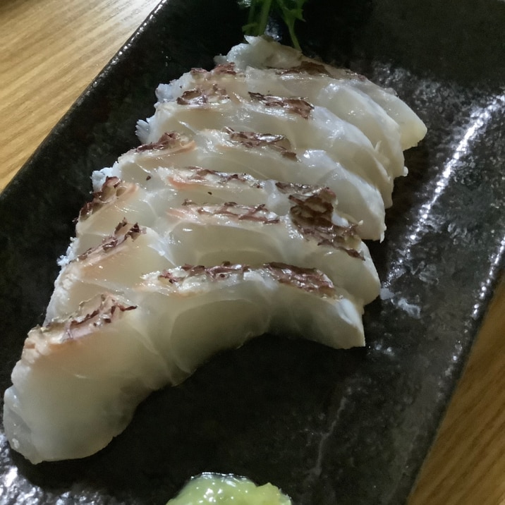 鯛のお刺身　湯霜造り